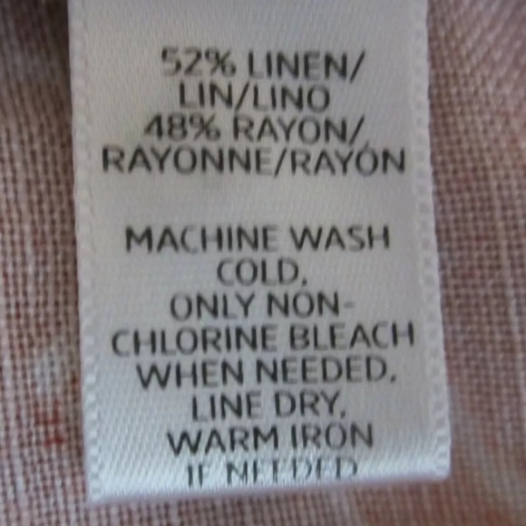 Ann Taylor LOFT Tropical Floral Coral Pink Linen Pleated Full Skirt Size Large L - Picture 4 of 6